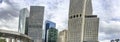 Panoramic view of Lower Manhattan skyline, New York City Royalty Free Stock Photo