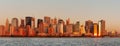 Panoramic view of Lower Manhattan West side and Financial District