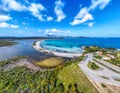 Panoramic view of Lu Impostu beach in springtime Royalty Free Stock Photo
