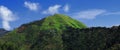 panoramic view of lush green palani mountain range from kodaikanal hill station in tamilnadu, india Royalty Free Stock Photo