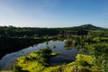 Panoramic view of lush green Vetal Hill in Pune, India Royalty Free Stock Photo