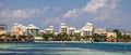 Panoramic view of luxury hotels in Cancun, is one of the leading tourist destinations in entire Latin America