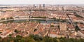 Panoramic view of Lyon city center Royalty Free Stock Photo