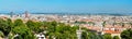 Panorama of Lyon from the Fourviere hill. France