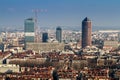 Panoramic view of Lyon taken by Notre Dame