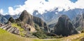 Panoramic View of Machu Picchu Inca Ruins - Sacred Valley, Peru Royalty Free Stock Photo