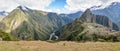 Panoramic View of Machu Picchu Inca Ruins - Sacred Valley, Peru Royalty Free Stock Photo