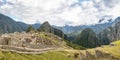 Panoramic View of Machu Picchu Inca Ruins - Sacred Valley, Peru Royalty Free Stock Photo