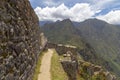 panoramic view Machu Picchu, Peru - Ruins of Inca Empire city and Huaynapicchu Mountain, Sacred Valley Royalty Free Stock Photo