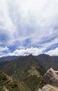 panoramic view Machu Picchu, Peru - Ruins of Inca Empire city and Huaynapicchu Mountain, Sacred Valley