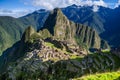 Panoramic view of Machu Pichu Ruins Royalty Free Stock Photo