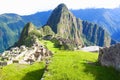 Panoramic view of Machupicchu world heritage site at Cusco Peru Royalty Free Stock Photo