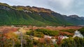 Panoramic view of magical colorful fairytale forest at Tierra del Fuego National Park, Patagonia, Argentina Royalty Free Stock Photo