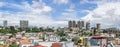 Panoramic view at the Maianga and Alvalade boroughs, on center at the Luanda city, general architecture urban buildings and Royalty Free Stock Photo