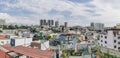 Panoramic view at the Maianga and Alvalade boroughs, on center at the Luanda city, general architecture urban buildings and Royalty Free Stock Photo