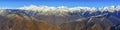 Panoramic view of the Main Caucasian Range. Near Sochi, Russia. Royalty Free Stock Photo