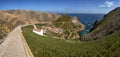 Panoramic view of the main island of berlengas in the Atlantic Ocean, Portugal. Royalty Free Stock Photo