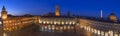 A panoramic view of main square - bologna, italy Royalty Free Stock Photo
