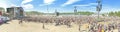 Panoramic view of main stage of the 21th Woodstock Festival Poland.