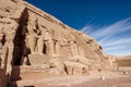 Panoramic view of the main temple at Abus Simbel Aswan Egypt Royalty Free Stock Photo