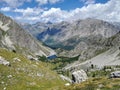 Panoramic view of the Maira valley Royalty Free Stock Photo