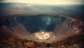 Panoramic view of majestic mountain range in autumn beauty generated by AI Royalty Free Stock Photo