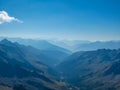 Gloedis - Panoramic view of the majestic mountain ridges of High Tauern seen near Gloedis in Schober group, East Tyrol Royalty Free Stock Photo