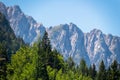 Bodental - Panoramic view of majestic mountain ridges of Karawanks in Bodental, Carinthia, Austria
