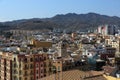 Panoramic view of Malaga, La Alcazaba, Histiric Building, Malaga, Spain Royalty Free Stock Photo