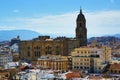 Panoramic view of Malaga, La Alcazaba, Histiric Building, Malaga, Spain