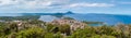 Panoramic view of Mali Losinj and adriatic Royalty Free Stock Photo