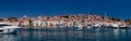 Panoramic view of Mali Losinj port and city Royalty Free Stock Photo