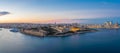 Panoramic view of Malta and Fort Manoel from Valletta at blue hour - Malta Royalty Free Stock Photo