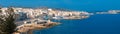 Panoramic view of maltese town Bugibba Royalty Free Stock Photo