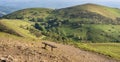 Panoramic view of Malvern Hills from Worcestershire Beacon,England,United Kingdom Royalty Free Stock Photo