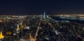 Panoramic View of Manhattan and New York City Skyline. The Famous Big Apple Royalty Free Stock Photo