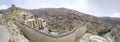 Panoramic view of Mar Sabas Monastery in the Judaean Desert in the West Bank