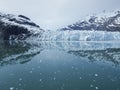 Panoramic view of the Margerie Glacier in Glacier Bay National park Royalty Free Stock Photo