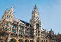 Panoramic view of Marienplatz town hall of Munich, Germany Royalty Free Stock Photo