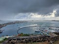 Panoramic view of Marigot, Saint Martin, French Caribbean Royalty Free Stock Photo