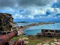 Panoramic view of Marigot, Saint Martin, French Caribbean Royalty Free Stock Photo