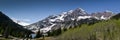 Panoramic view of Maroon Bells Royalty Free Stock Photo