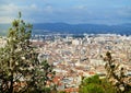 Panoramic view of Marseille from the top Of Notre Dame de La garde Cathedral, South of France on a Sunny day Royalty Free Stock Photo