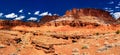 Panoramic view of Capitol Reef National Park cliffs from Utah State Route 24 Royalty Free Stock Photo