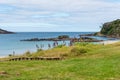 Panoramic view of Matai Bay in karikari peninsula in New Zealand Royalty Free Stock Photo