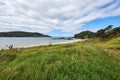 Panoramic view of Matai Bay in karikari peninsula in New Zealand Royalty Free Stock Photo