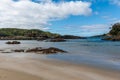 Panoramic view of Matai Bay in karikari peninsula in New Zealand Royalty Free Stock Photo