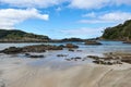 Panoramic view of Matai Bay in karikari peninsula in New Zealand Royalty Free Stock Photo