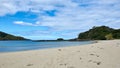 Panoramic view of Matai Bay in karikari peninsula in New Zealand Royalty Free Stock Photo