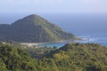 Panoramic view of Mawi beach in Lombok, Indonesia